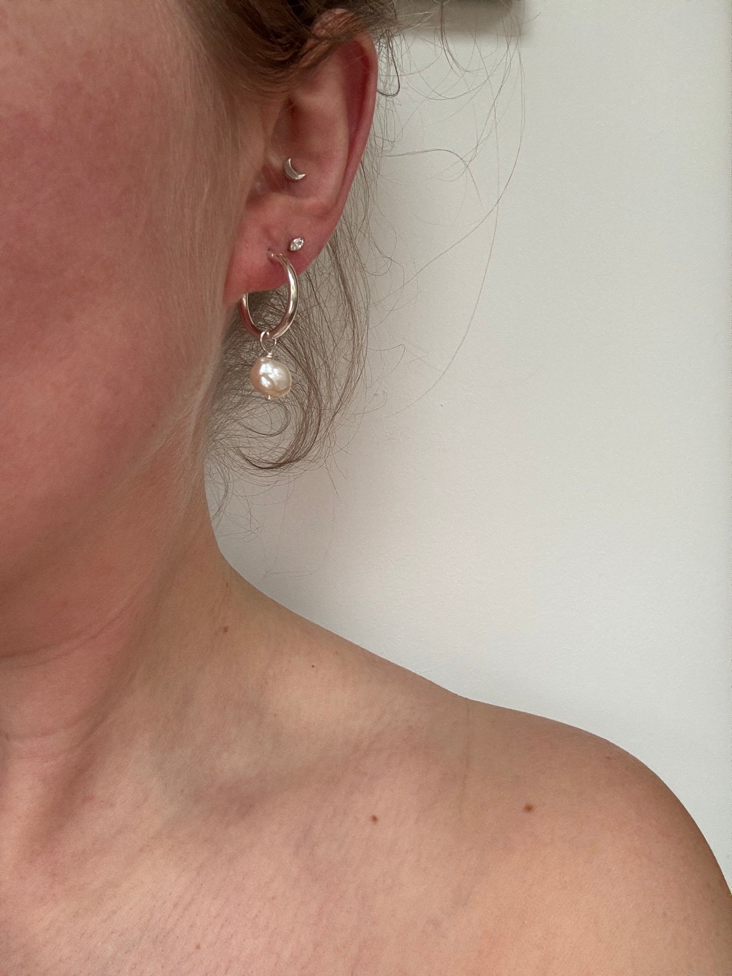 Freshwater Pearl Hoops