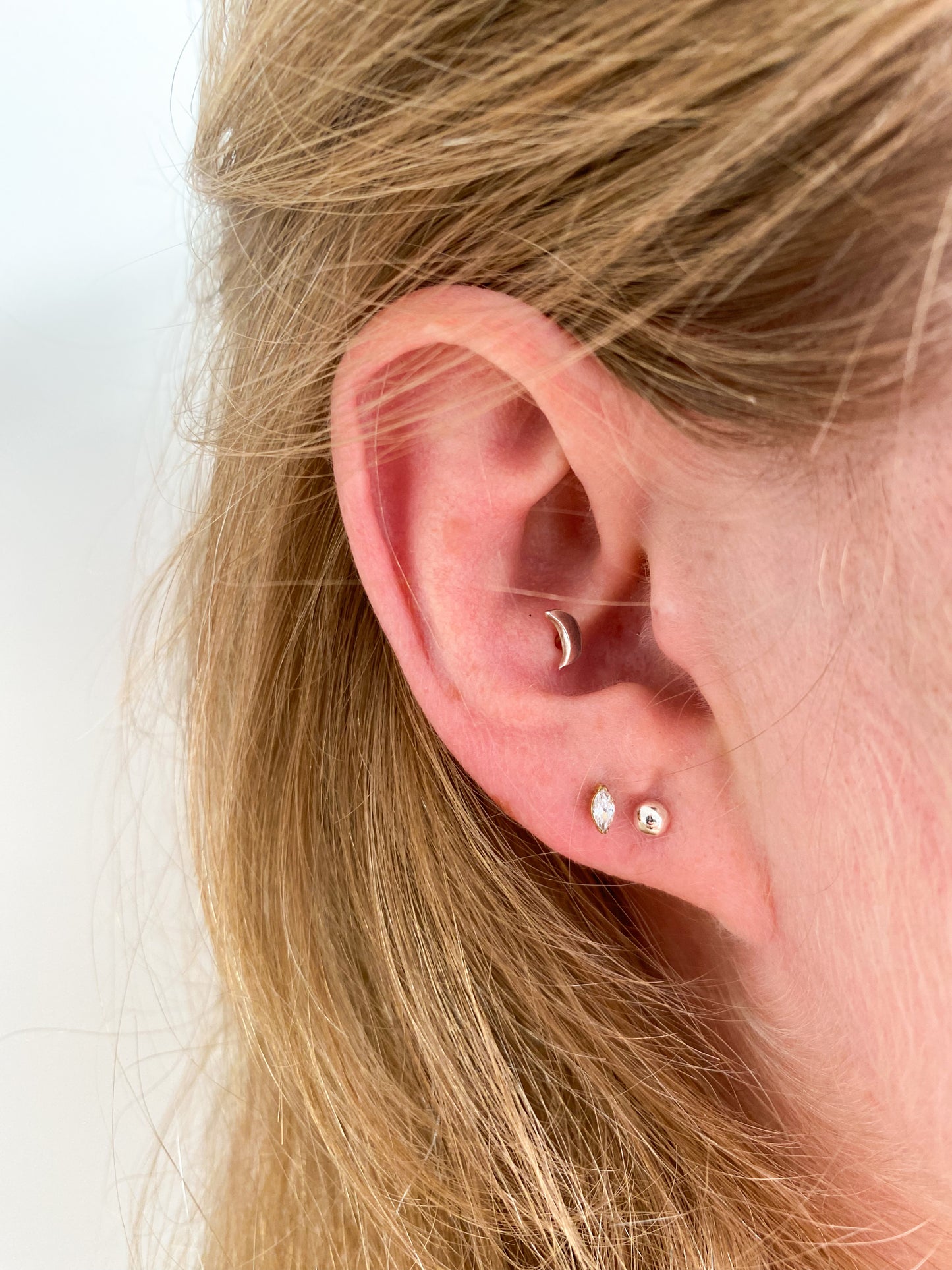 Silver Grain Studs